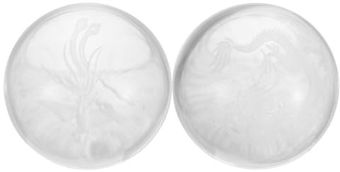 Operitacx Lot de 2 boules de cristal Baoding chinoises : grandes sphères Feng Shui de 50 mm – boules de relaxation zen lestées pour l’acupression, le massage des mains et le développement de la