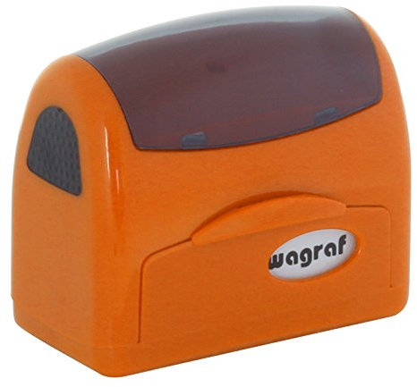 Stempel ORANGE Wagraf A4 selbstfärbend Automat Automatikstempel 60 x 23 mm bis 5 Zeilen jetzt selbst gestalten