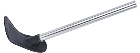WENKO Ersatzbürste mit Silikonkopf Rimless - Ersatz-Toilettenbürste für WC-Garnitur Rimless, Silikon, 7.5 x 37 x 14.5 cm, Schwarz, Silber Glänzend