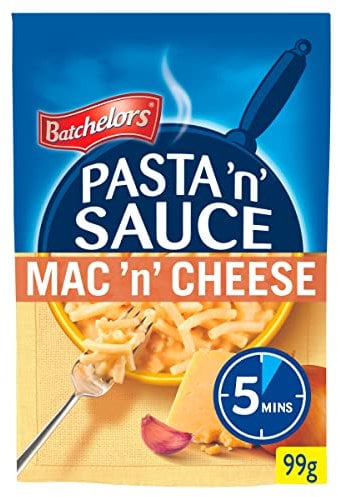 Batchelors Pasta 'n' Sauce, Mac 'n' Cheese Flavour Instant Snack, 99 g Packet (Pack of 1)
