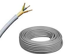 UINCLU Elektro Kabel Mantelleitung NYM-J | 50m Ring, adriges Installationskabel (3x1,5 mm², PVC Mantel, Grau, 300V)