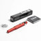 Kaweco AL Sport Fountain Pen Deep Red, Fine Nib Sport Octagonal Clip Chrome
