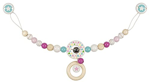 Heimess 765680 Kinderwagenkette Stern rosa mit Clips, Multi