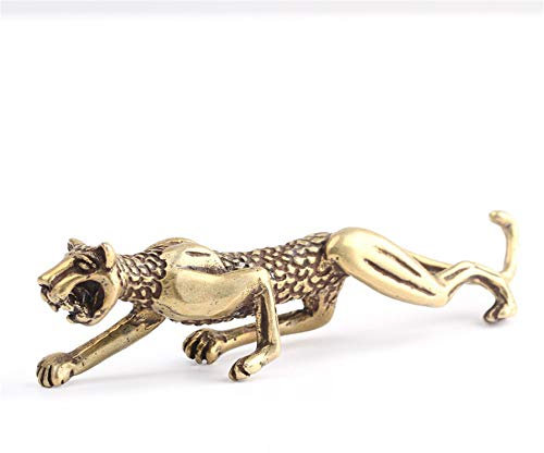 Uterstyle Geparden-Ornamente aus Metall und Messing, goldenes Feng Shui, Geparden-Figur – Zuhause, Büro, Dekoration, Geparden-Figur, Basteln, Weihnachten, Geburtstagsgeschenk, 2 Stück