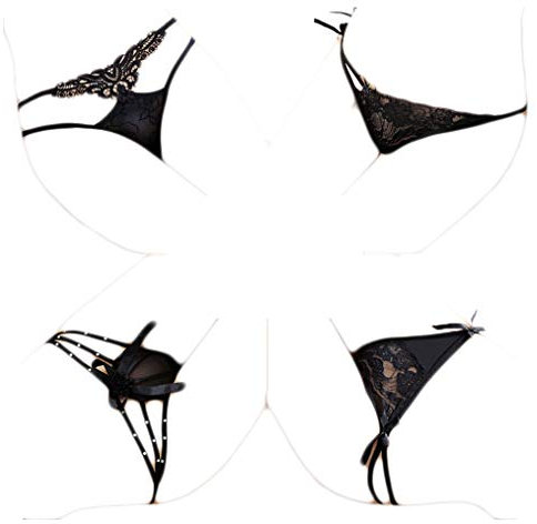 KHUFUZI Damen 4in1 Stile Pack Panties Fashion G-String Kollektion Sexy Low Rise Bikini Tanga Unterhosen für Freundin Frau, Packung mit 4 Stilen, 6-12