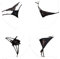 KHUFUZI Damen 4in1 Stile Pack Panties Fashion G-String Kollektion Sexy Low Rise Bikini Tanga Unterhosen für Freundin Frau, Packung mit 4 Stilen, 6-12