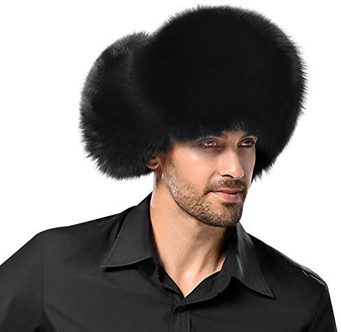 ITODA Homme Chapka Russe en Fausse Fourrure Chapeau Trappeur Hiver Chaud Bonnet Aviateur Doux Cache-Oreilles Coupe-Vent Bonnet de Ski Snowboard Confortable pour Voyage Camping Activités d'hiver