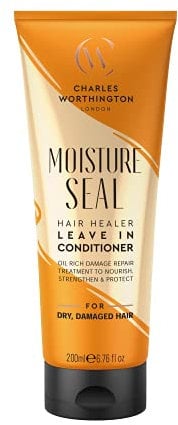 Charles Worthington Moisture Seal Hair Healer Leave-In Conditioner, Dry & Frizzy Hair, No Rinsing Treatment for Smoother Hair, 200ml