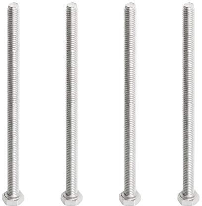 Aopin Lot de 4 vis à tête hexagonale M6 x 120 mm en acier inoxydable de qualité 5.8 - Entièrement filetées à la machine SUS304