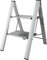 Anodized Aluminium Steps Stool Leonardo 2 Silver