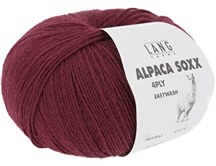Lang Yarns ALPACA SOXX 4-Fach / 4-PLY 100g/390 m Fb. 62 WEINROT