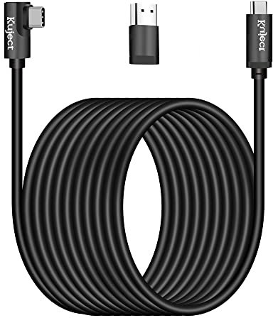 Kuject Link Cable 20FT Compatible for Quest 3S/3, Quest 2/Pro, Pico 4, VR Headset Accessories Cable for Rift S/Steam VR Games, USB 3.0 Type C to C High Speed Data Transfer Charging Cord for Gaming PC