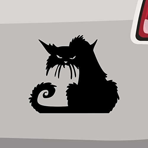 Angry Cat Grumpy Cat Aufkleber -6 Größen 21 Farben- Kater Streuner Strassenkater