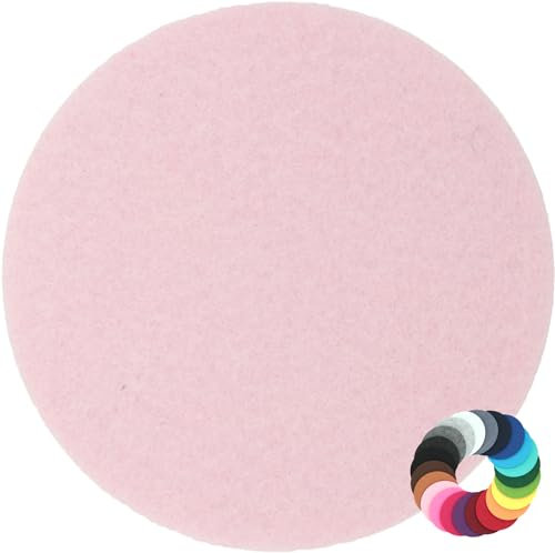 Rundes Platzset Filzuntersetzer in 35cm, Pastell-Flieder (HF040) für Gläser, Essen, Tischdeko