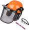 Kettensägenhelm mit Sicherheitsgesichtsschutz und Ohrenschützer, Helm für Kettensägen, Sicherheitshelm Abnehmbare Antibeschlagbrille von SUNHOO