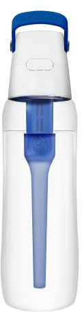 DAFI Solid Filter Bottle with Carbon Filter Colour Blue 0.7L – Reusable Water Bottle, Water pH Enhancement Filter - BPA Free - Made in Poland