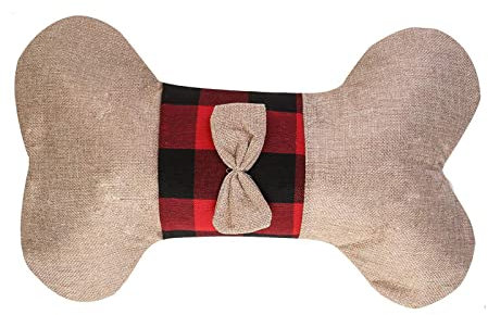 Nikolausstrumpf Hund, Nikolausstiefel zum Befüllen 3er Set, großer Weihnachtsstrumpf Hundeknochen Design 46X26cm,als Weihnachtsgeschenktasche, Weihnachtsdeko zum Aufhängen für Kamin, Weihanchtsbaum
