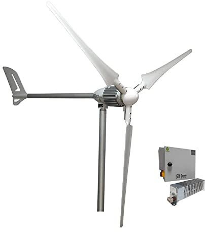 istabreeze Set 2000W 48V oder Lithium Windgenerator weiß inkl. Laderegler und Load Dump (48 Volt Version)