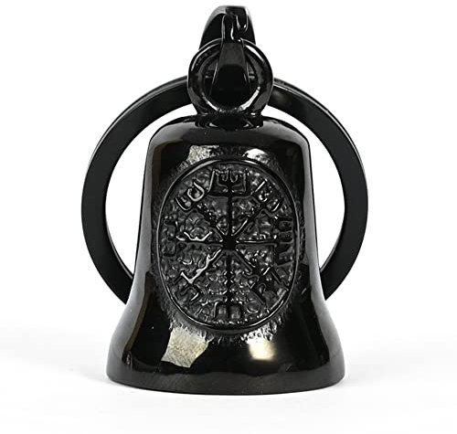 MidSmile Wikinger Vegvisir Motorrad Glöckchen: Viking Biker Bell | Motorrad Schlüsselanhänger Guardian Bell, Motorrad Zubehör Gremlin Bell Geschenke Für Männer und Frauen