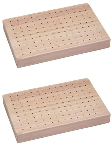 ULTECHNOVO Lot de 2 plateaux rectangulaires pour gâteaux, bonbons, gâteaux, brochettes en bois pour fruits, charcuterie, fournitures de restauration, pics en bois