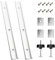 2Pcs 400mm T Track, T Binario T In Lega Di Alluminio con Viti Autofilettanti da 8 Pezzi, 2 Manici M8, M8/M6 T-Track Dado Scorrevole T, Per Falegnameria
