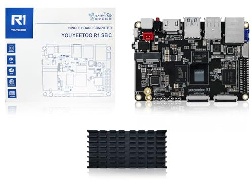 WayPonDEV youyeetoo R1 Rockchip RK3588S 8-Core 64bit Single Board Computer, unterstützt 8K Display, PCIe 2.0 SSD, NFC, WIFI5/6, Android/Linux AI Devkit für AIOT (8+64GB Bündel)