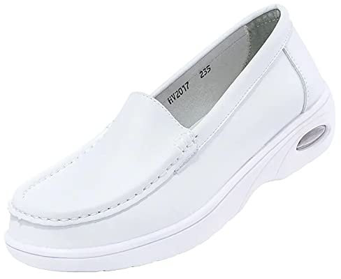 Kayferli Sneaker Weiß Damen und Damen mit flachem Boden Sneakers Herren Freizeitschuhe Herren (White, 38)