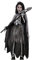 Ulikey Sensenmann Mädchen Kostüm, Sensemann Kostüm Kinder, Halloween Sensenmann Robe Set mit Kapuzengewand, Taillenkette, Skelett Handschuhe, Im Dunkeln Scream Kostüm für Halloween Cosplay (4-6 Jahre)