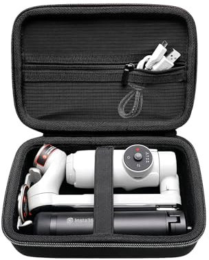 XANAD Osmo Mobile 7P 7 / 7P / SE / 6 Case, Nylon Portable Carrying Case for Insta360 Flow 2 Pro Gimbal Stabilizer Set Accessories (Black)