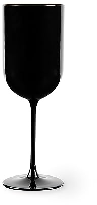 Excelsa Nordic Set mit 6 schwarzen Gläsern, besprühtes Glas, Fassungsvermögen 410 ml.
