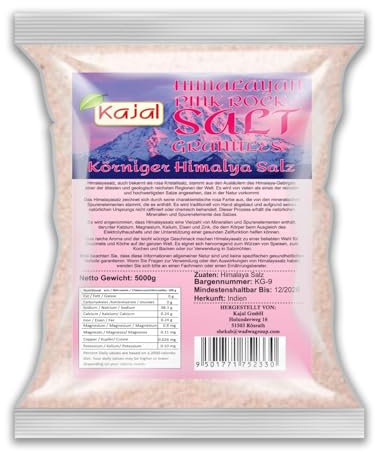 Himalaya Salz, rosa Kristallsalz, pinkes Salz, Badesalz (grober Salz, 5kg)