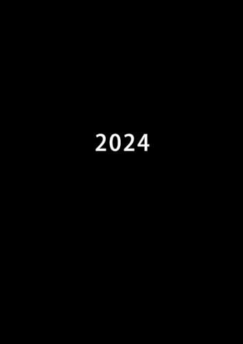 2024: Terminkalender mit Uhrzeiten 6 bis 23 Uhr täglich | 1 Tag auf 1 Seite mit Zeiteinteilung | A4 Tagesplaner mit Zeit | Kalenderbuch Planer | ... | Buchkalender Jahresplaner | Schwarz