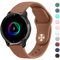 Mugust Garmin Venu/Venu 2 Plus/Sq/Sq 2 Music Bracelet de sport en silicone 20 mm pour homme et femme Bracelet de rechange classique Marron