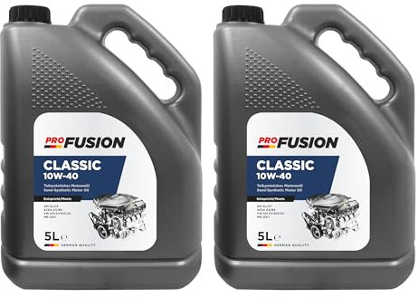 ProFusion Aceite 10W40 para Motores Gasolina y Diésel - Lubricante Semisintético de Alto Rendimiento para Coche -Pack de 2 x 5L = 10L