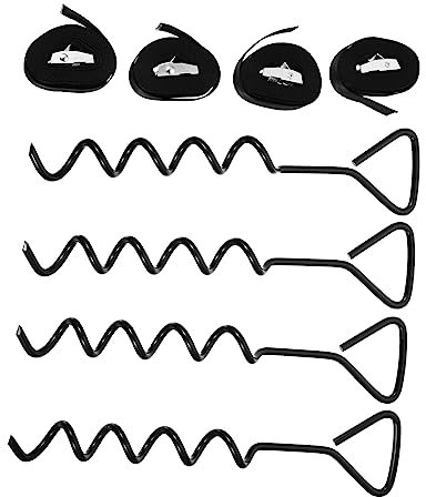 YARNOW Trampoline Corkscrew 1 Set Trampoline Nails Steel Spiral Hook up Trampoline Accessories
