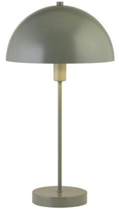 Licht-Erlebnisse Tischleuchte Grün 46 cm hoch Pilzleuchte Bauhaus Metall Tischlampe Wohnzimmer Schreibtischlampe
