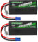OVONIC Batterie Lipo 4S 6000 mAh 100 C 14,8 V RC avec connecteur EC5 pour voiture RC bateau camion buggy équipe associée DIY Hobby (2 pièces)