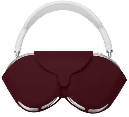 kwmobile Funda de Silicona Compatible con Apple AirPods MAX Funda para Auriculares de Diadema - Violeta Burdeos