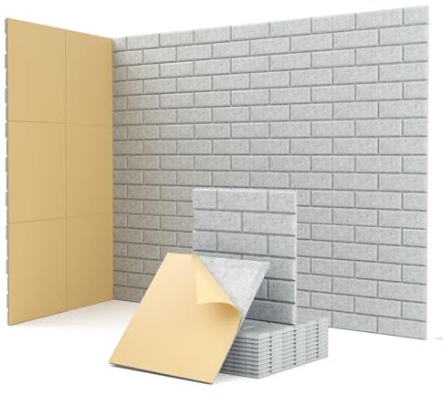 Akustikplatten Selbstklebend, 18 Stück Schallabsorber für Wand, Tür, Decke, Acoustic Panels, Studio, Wohnzimmer, Schlafzimmer, Buero, Gaming, 30 x 30 x 0,9cm, Akustikpaneele Grau