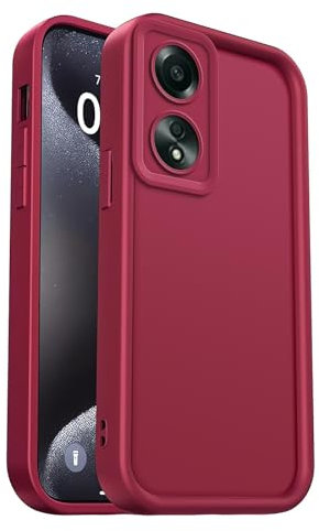 PanXCase Funda para OPPO A58 4G - Carcasa Silicona Delgada Suave Ligera Elegante Diseño, Protección Cámara Antichoque Antiarañazos Cover (Vino Tinto)