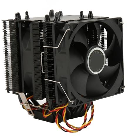 Elprico Refroidisseur d'air pour processeur Intel 775 1150 1151 1155 1366 pour AMD FM1 AM2 AM4 9 cm Noir