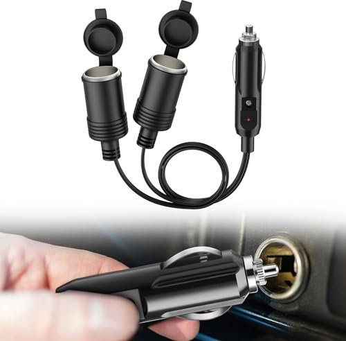 12 V/24 V Divisor Encendedor De Cigarrillos, Cable De Extensión Para Mechero De Coche, Enchufe Múltiple Para Encendedor De Cigarrillos De Automóvil, 12v/24v Cable De Extensión Para Mechero De Coche