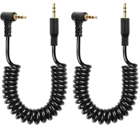 CERRXIAN 2 cavi audio da 2,5 mm, TRS da 2,5 mm, spina a 3 poli su maschio, cavo audio AUX stereo per videocamera, telecamera, cuffie, IR blaster e trasmettitore IR – 1 m (da M a ML)