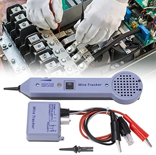 Network Cable Tracer Kit with Adjustable Audio Generator, Tester for Voice Data Internet Security Communication Cables, ABS Material