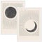 JUNOMI® Sonne und Mond Poster 50x70 cm, Boho Deko, Minimalistisch, Yoga Zubehör, perfekte Yoga Geschenkidee | mit Rahmen Weiß