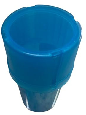 Plastic Herb Grinder 3 Part Shark Teeth Assorted Colours, 60mm 3 Piece Herb Grinders, Portable and Pocket Size, Smell Proof Airtight Stash Compartment (Random Assorted Colours) (Blue)