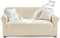 Tokokimo Stretch Wasserdicht Sofabezug 2 Sitzer Spandex Jacquard Elastische Couchbezug mit Anti-Rutsch-Schaumstoffe für Hunde & Haustier, Universeller Sofaschoner Waschbar Sofahusse, Beige