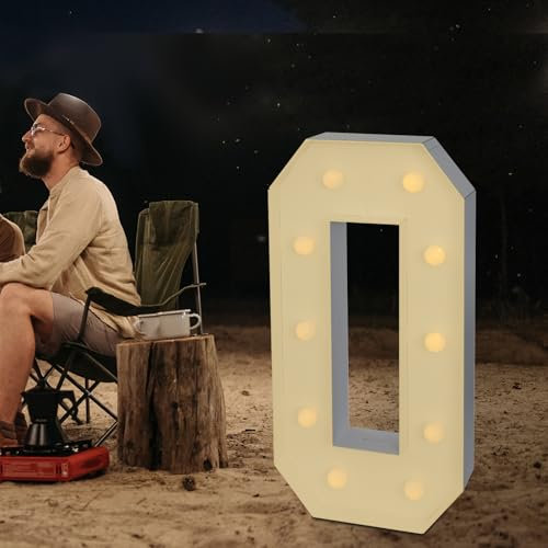 LED Zahlen Lampe Nummer Beleuchtete Ziffern 0 1 2 3 4 5 6 7 8 9 - Warmweiße Lichter, 10 LEDs, Hochzeitsdekoration für Geburtstag, Party, Hochzeit, Urlaub, Haus & Bar, groß, 100cm (0)