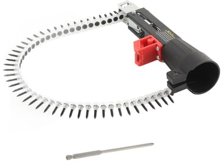 Xolsurg Woodwork Automatic Nail Gun Adapter Electric Drill Chain Attachment Set for Delicate Woodworking