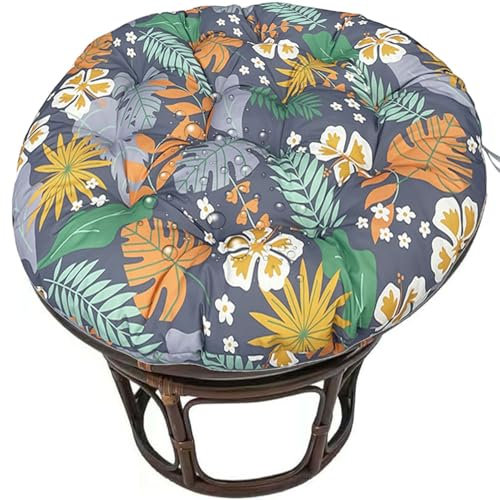 JORTUIO Wasserdicht Sitzkissen Rundes Papasansessel Kissen Hängesessel Bodenkissen Kissen für Schwenksessel, Korbsessel Outdoor/Indoor Gartenmöbel Sitzauflage Auflage(Color 1,100x100cm)
